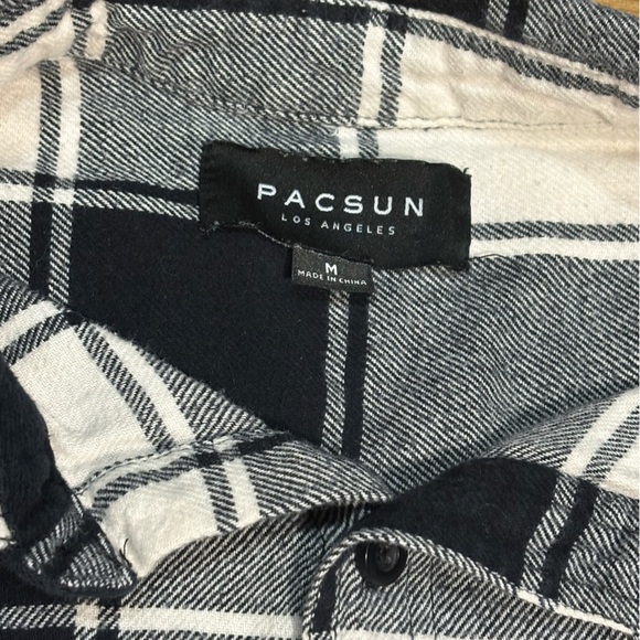 PacSun Black and White Plaid Shirt - Picture 2 of 3